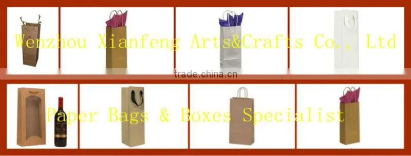 High quality Single Bottle Kraft Paper Wine Bag By Credible Factory