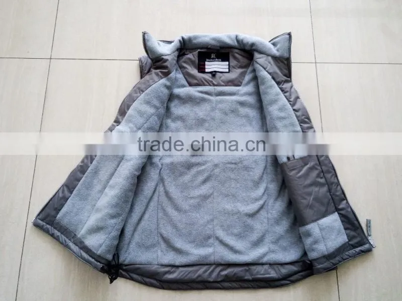 100% polyester work vest uniform fleece lining with pockets for men wholesale