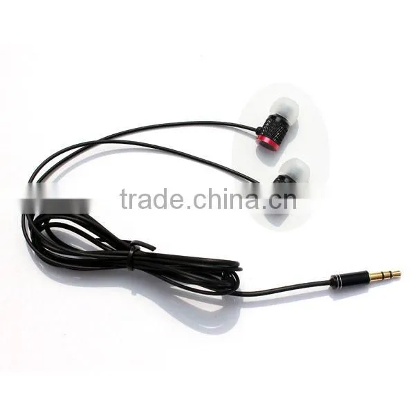 High quality metal aluminum powerful bass driven stereo sound earphones earbud