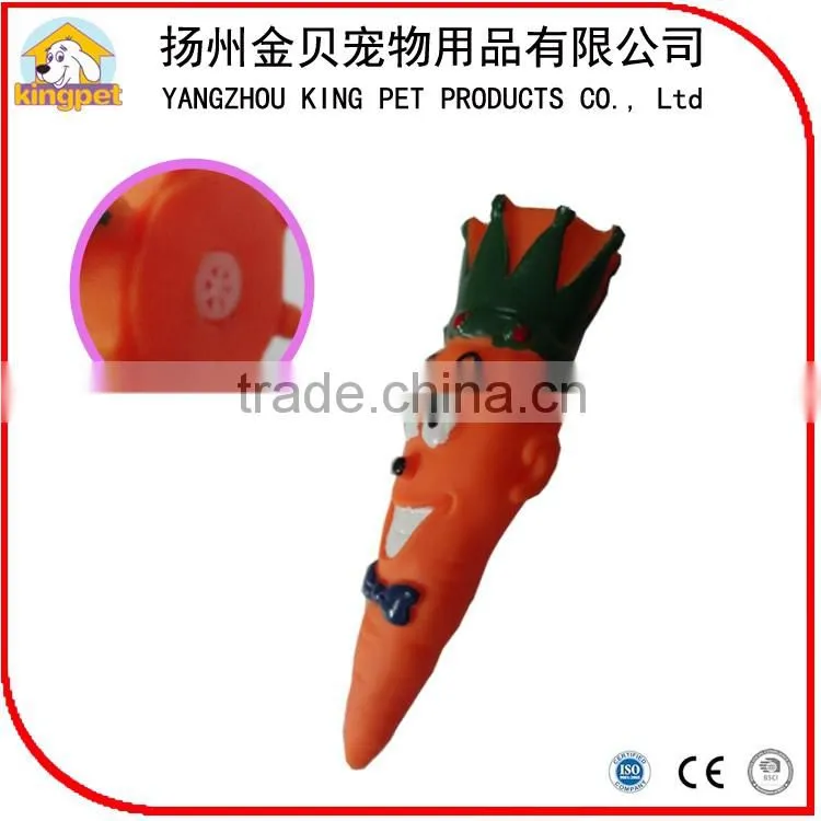 Customized design vegetable rubber squeaky toy for pets play