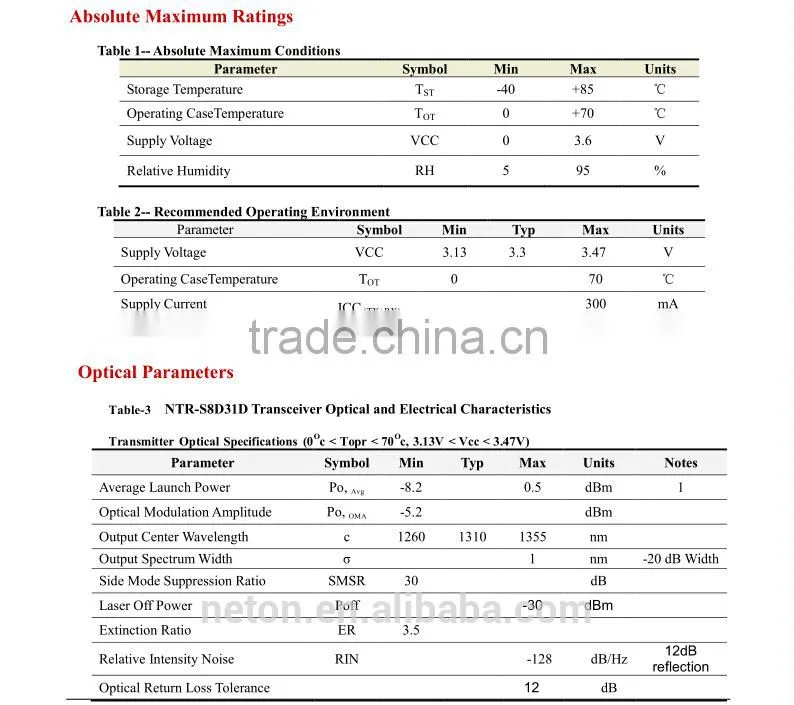 10G SFP optical switch receiver and transmitter Chengdu China supplier