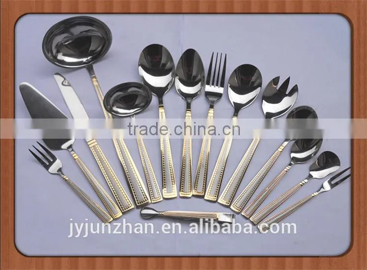 Stainless steel gold plated table knife made by Junzhan China