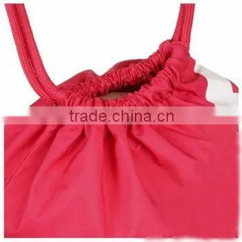 Small Fashion Wholesale Nylon Drawstring Shopping Backpack Gym Bag