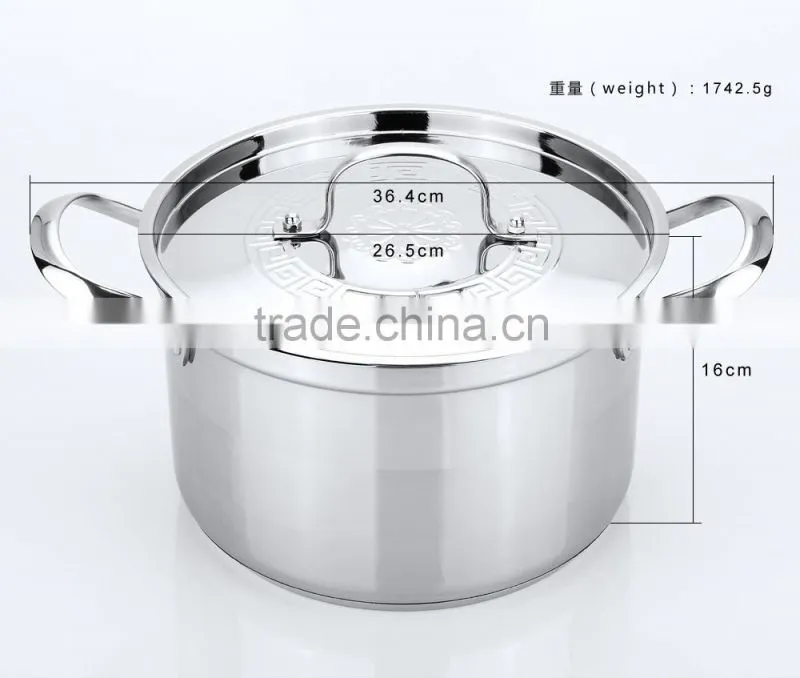 large stainless steel cookware kitchenware houseware stock pot 28cm