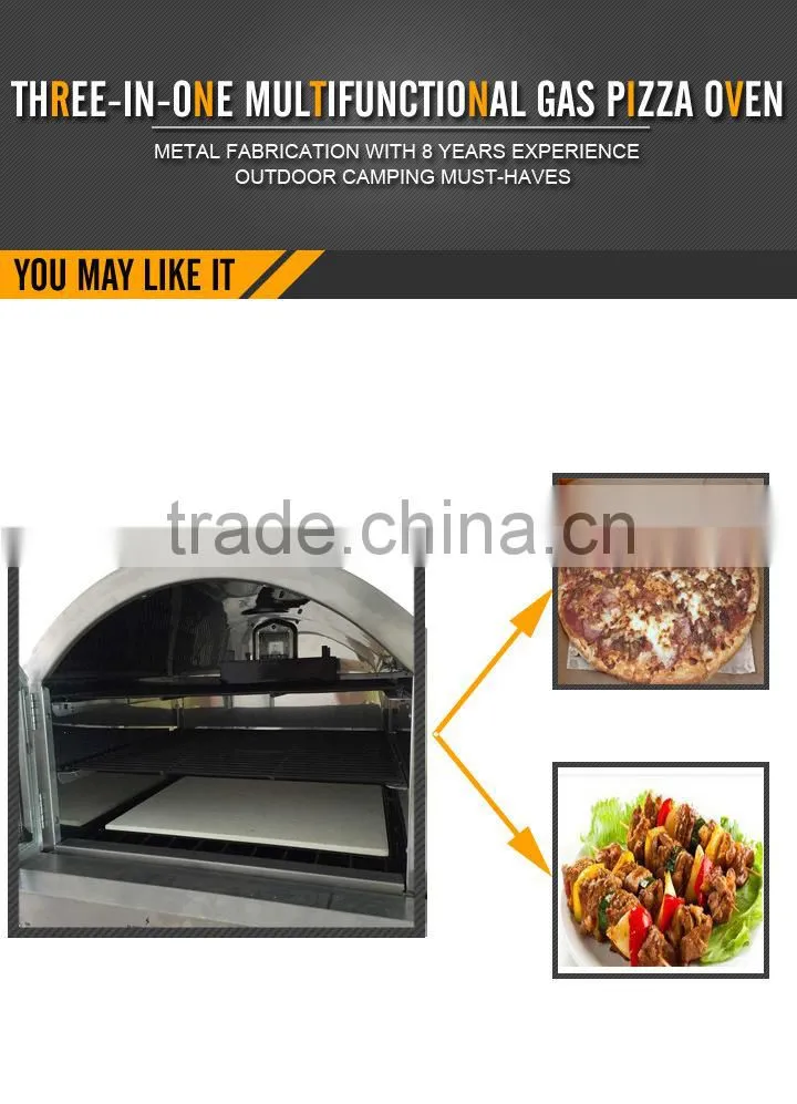 quick gas baking pizza oven with optional colors