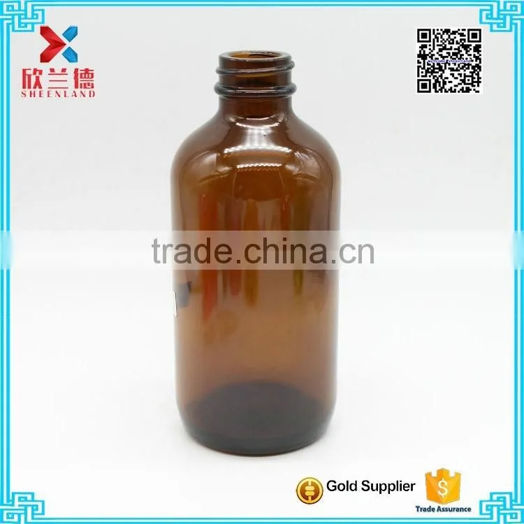 Hot selling 250ml high quality amber round medicine bottle