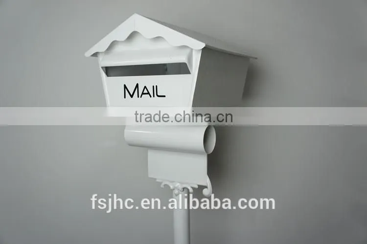 Foshan JHC-1023B Post Mounted Aluminum Mailbox/Decorative Letterbox/House Design Standing Postbox For Garden