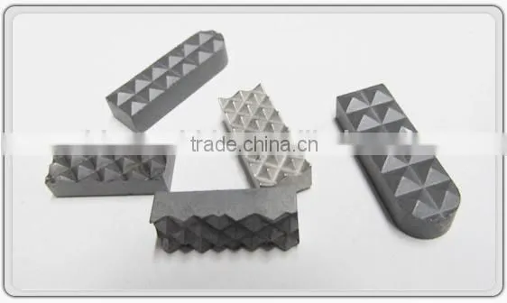 carbide replacement inserts for chuck jaws in diamond drilling