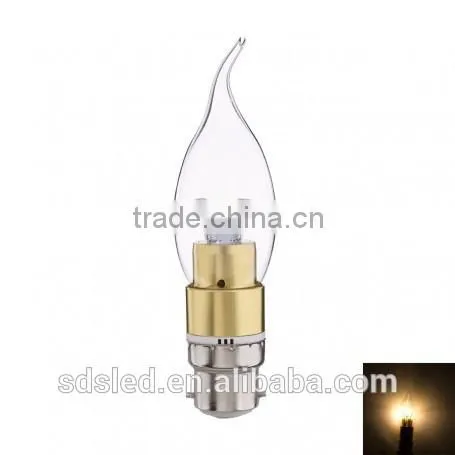LED Candle bulb 3W LED Candle Bulb Golden B22 Warm White SMD5630 candle lamp