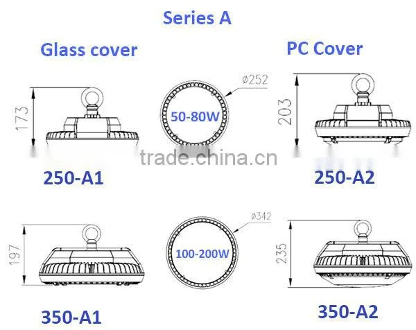 5 years warranty Samsung leds 100W led high bay light with meanwell driver