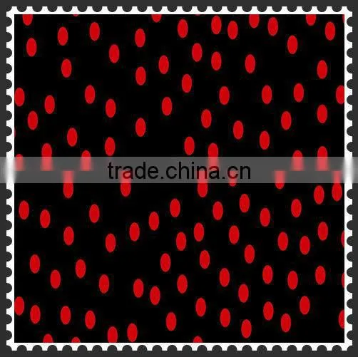 Polka dots printed taffeta fabric