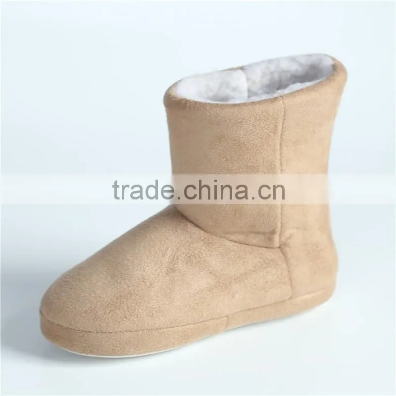 Sex ladies slipper microsuede boots with button
