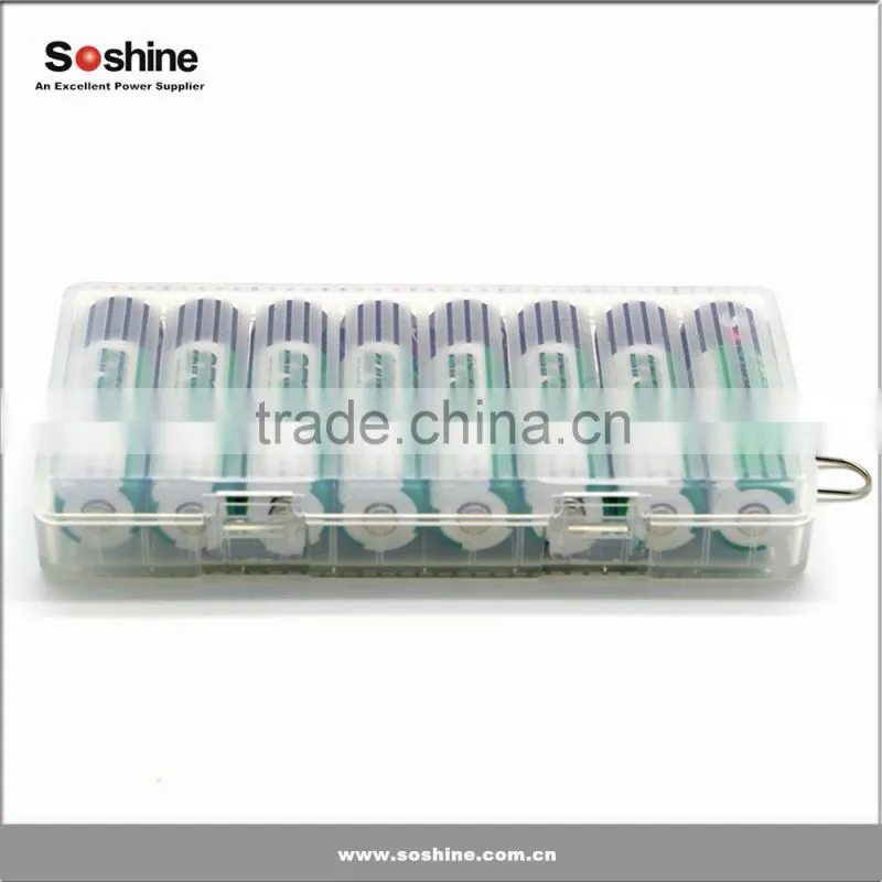 Soshine new coming waterproof AA Battery Case For 1-8 pcs AA Batteries