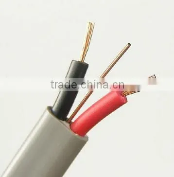 electrical flat cables and wires/ZR-BVVB 300/500V flat electrical wiring/flat pvc coated and insulated wires