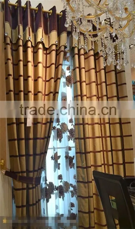 Home Textile Curtain Thermal Jacquard Curtains Ready Made