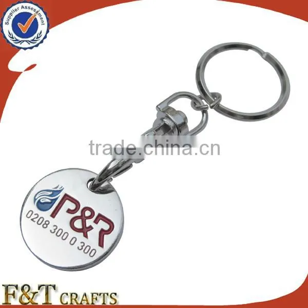 customize supermarket shopping cart enamel metal euro trolley coin