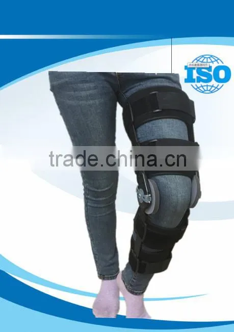 Adjustable angle lock orthopedic leg knee brace