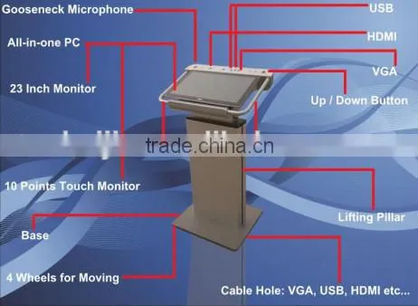 competitive price OEM service multifuction digital podium/lectern