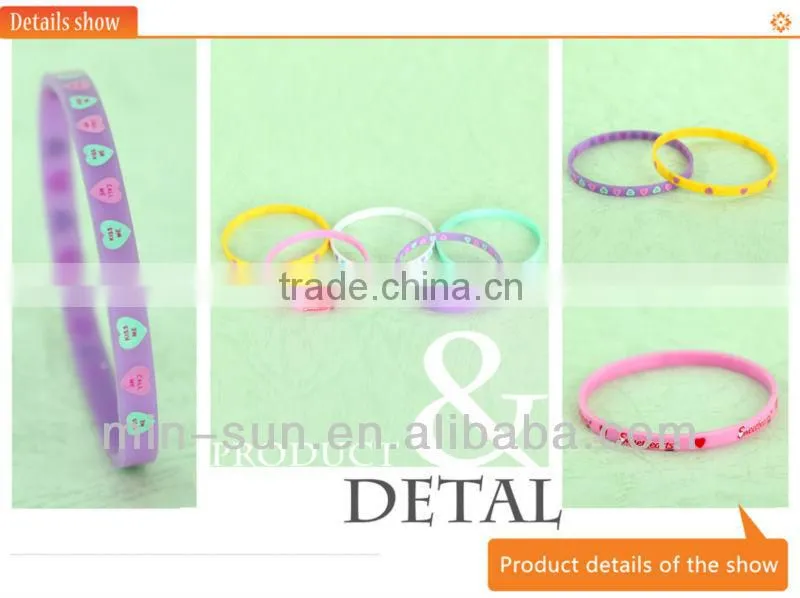 2014 debossed 100% silicone bracelets wristbands
