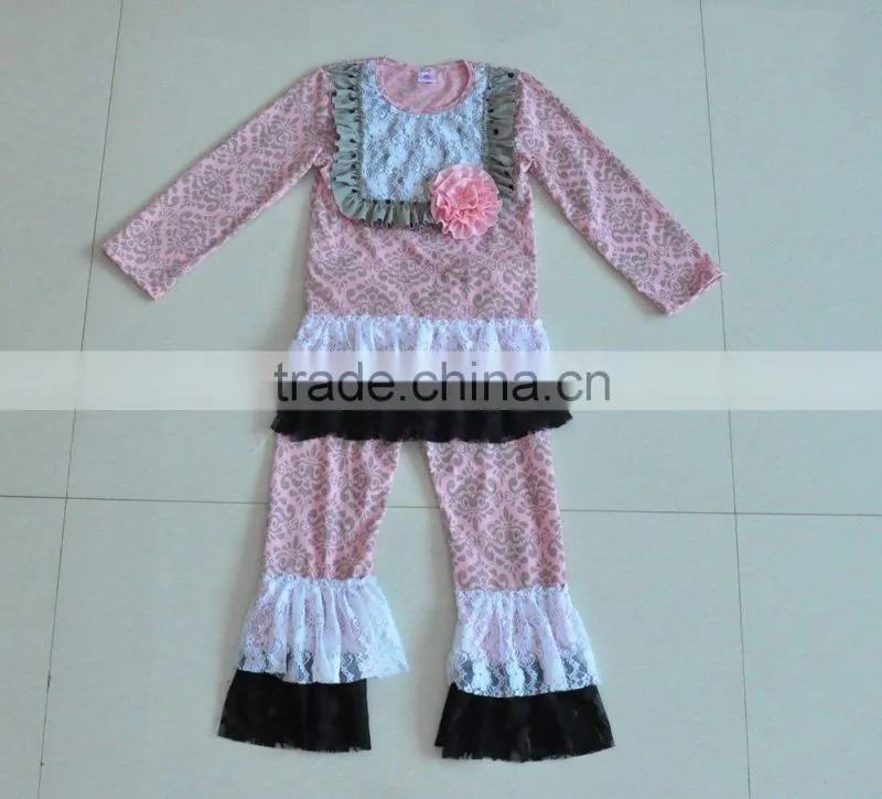Unique design kids party latin dancing backless lace tutu girl boutique dress
