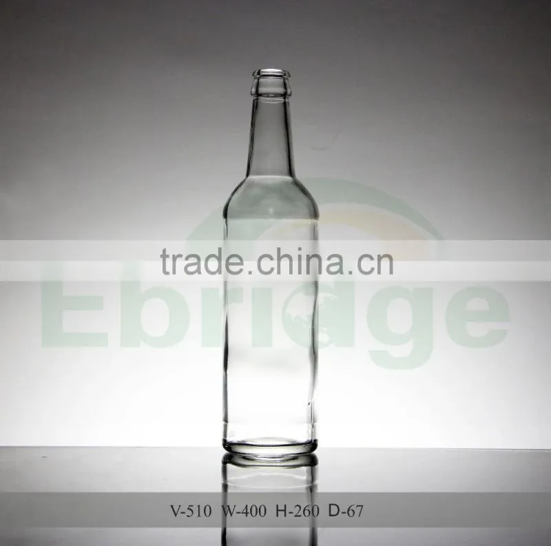330ml clear empty glass beer bottles