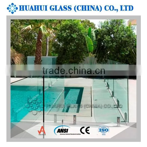Australia AS/NZS 2208 8mm 10mm glass pool fence tempered safe glass for swimming pool