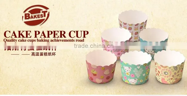 JM147 BAKEST high temperature resistance medium bear pattern high quality baking cake paper cups