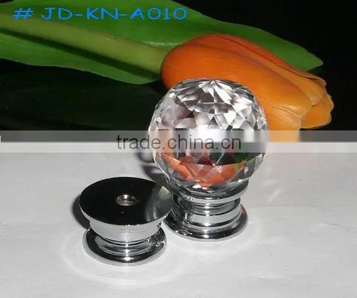 High quality crystal cabinet knob in silver Dia.30*40mm