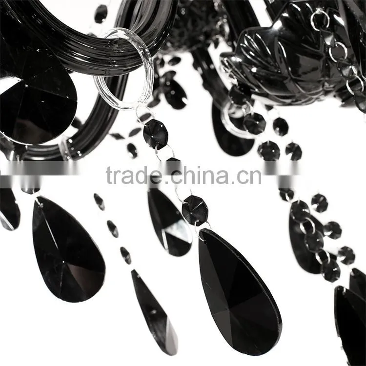 Small black acrylic chandelier for hallways