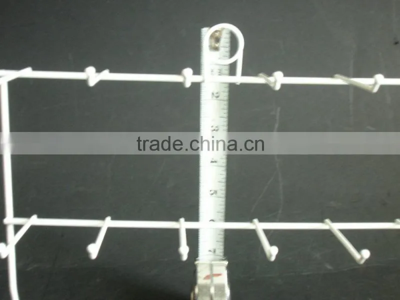 High quality 2 Tier 12 Single Peg Hook Counter Display Rack for Small Items White NIB