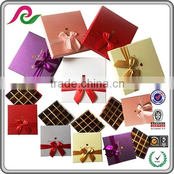 Fancy empty box Gift Box With foil paper for chocolate packing
