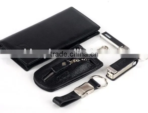 Corporate leather business gift set