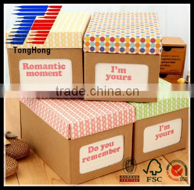Latest design good quality hand made paper pillow box for sale