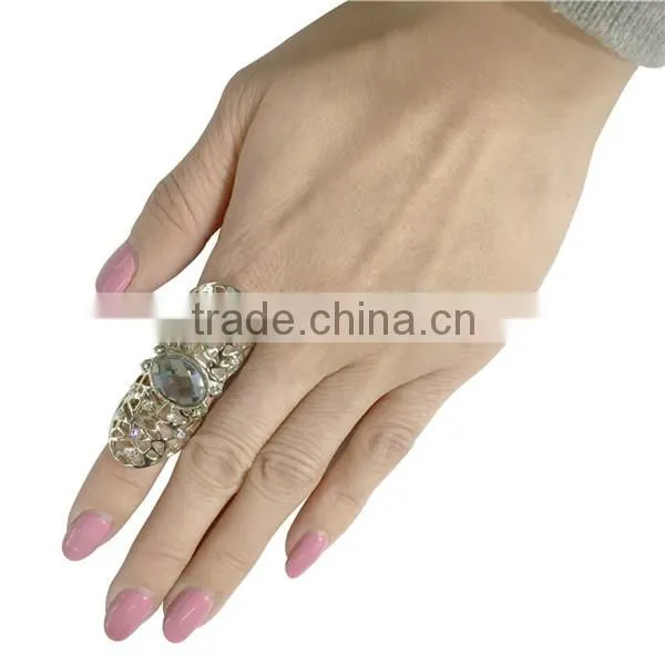 New Rings Finger Stack Knuckle Ring Crystal Set Rhinestone Jewelry Birthday Present