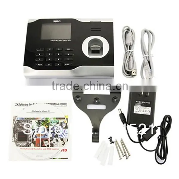 U100 fingerprint time attendance 3 inch touch screen webserver optional rfid/mi-fare card TCP/IP communication attendance clock