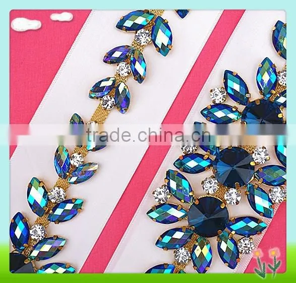 2016 Decorative rhinestone chain trimmings,rhinestone banding