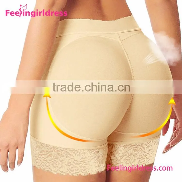 Breathable Removable Pads Hip Up Foam Padded Panties Black