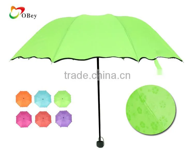 Men Women 3 Folding Windproof Anti UV Rain/Sun Umbrella