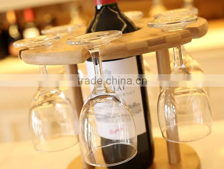 Bamboo wine glass rack