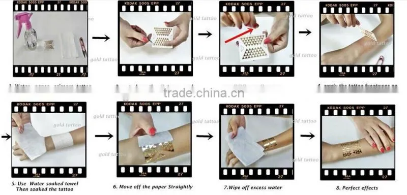 latest products in market jewelry tattoo ,metallic tattoo sticker supply
