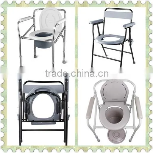 Factory Simple Folding Commode Chair for Sale