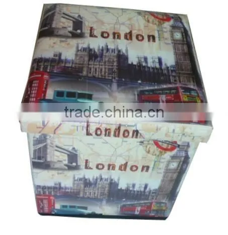 2015 New Design Durable Beautiful Cloth Folding Storage Box With Beautiful Color H0255