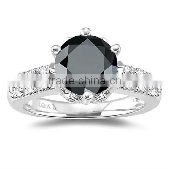 NATURAL LOOSE WHITE DIAMOND EXCELLENT QULAITY WHITE GOLD ENGAGEMENT RING