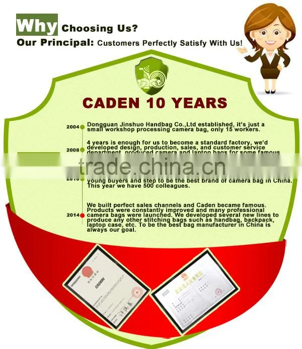 2015 Hot Sale CADEN Lightweight Durable Nylon camera shoulder bag