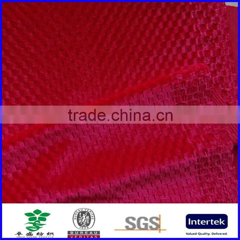 polyester plaid emboss solid color flocked velvet fabric