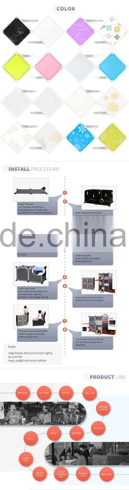 DIY portable bedroom corner plastic clothes wardrobe box
