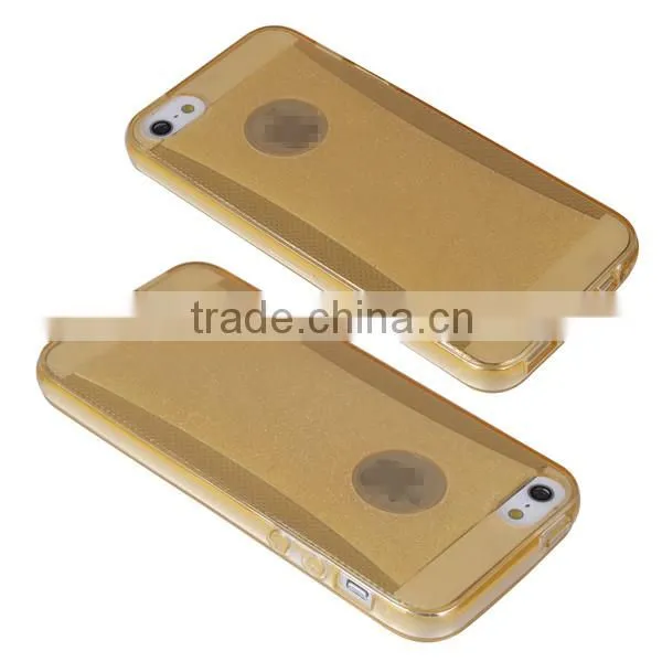 C&T Clear Glitter Jelly Color Soft TPU GEL Protective Case Covers for Apple iPhone 5/5s/SE