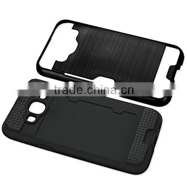 C&T Card Slots Dual Layer Armor Protective Hybrid Wallet Case cover for Samsung Galaxy J7 2016