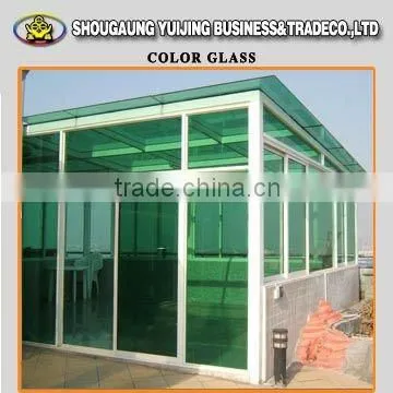 5mm China factory green,blue reflective glass cheap