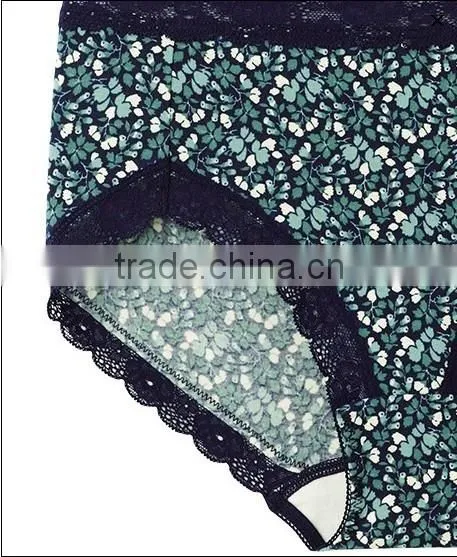 new arrival printed cotton spandex briefs ladies underwear